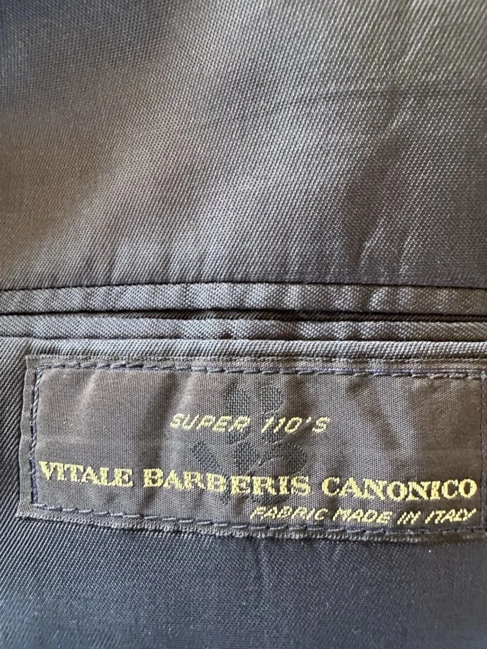 Nordstrom Vitale Barberis Canonico Super 110s Black Blazer Mens 46L